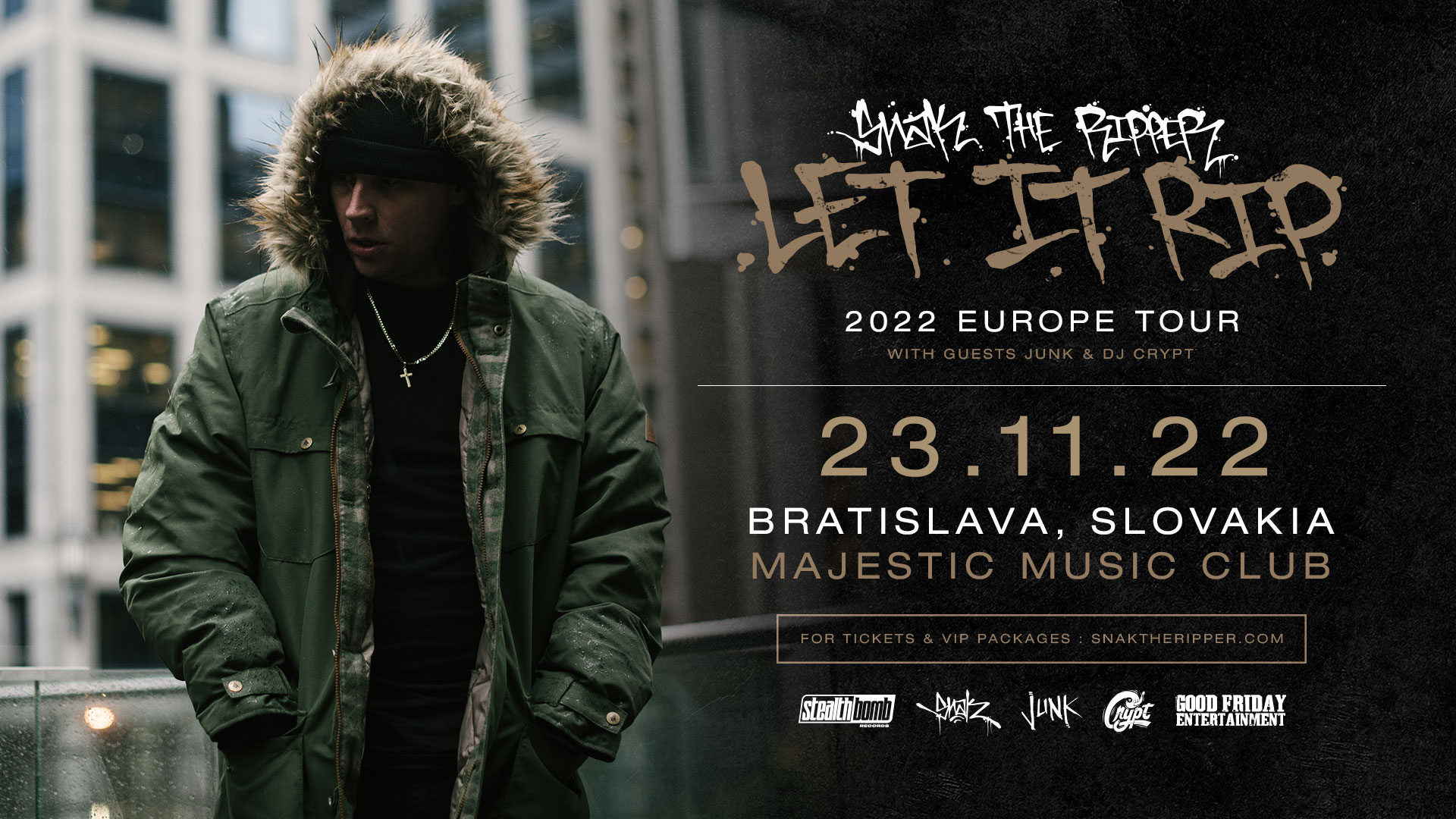 Snak The Ripper Live @ Majestic Music Club (BRATISLAVA, SLOVAKIA) – 11/23/2022